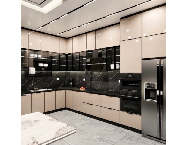 KÍNH ỐP BẾP SÁNG KEM